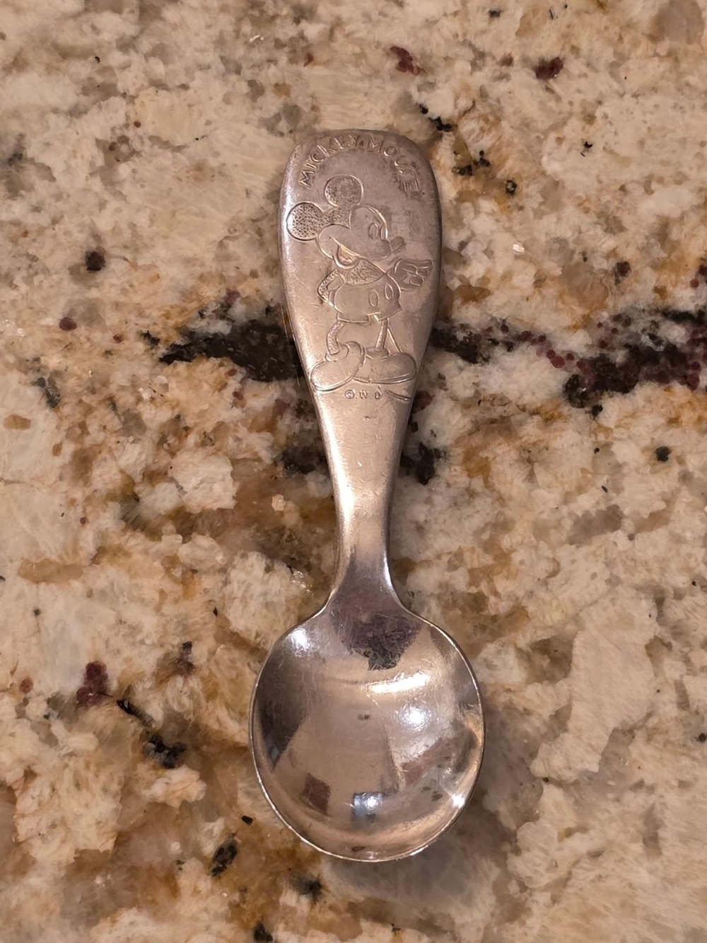 Vintage Walt Disney Mickey Mouse Baby Spoon Branford Silver Plated
